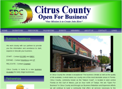Citrus County Economic Development Council Website, Florida
